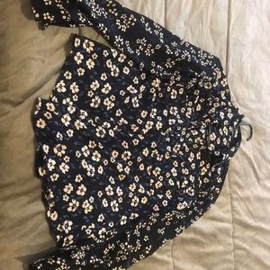 Flowered portofino shirt slim fit